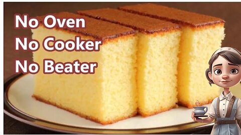 Easy Vanilla Sponge Cake Without Oven Recipe | How To Make Basic Sponge Cake | Plain Sponge Cake