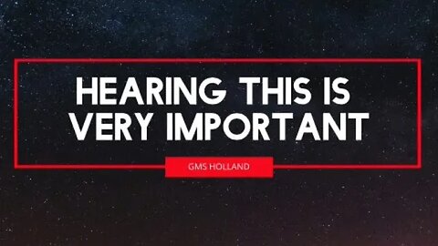HEARING THIS IS VERY IMPORTANT