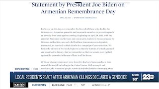 Residents respond after genocide declaration
