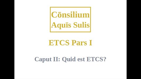 ETCS Pars I Caput II (Latina)