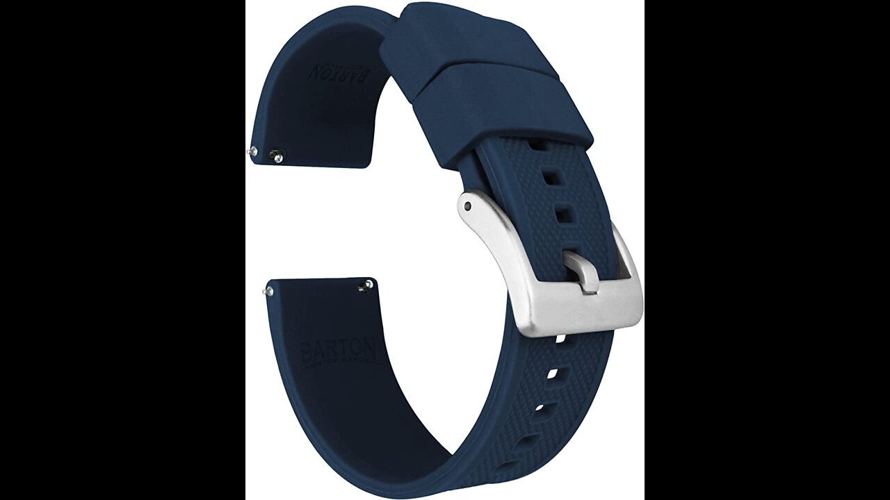 BARTON Elite Silicone Watch Bands - Quick Release - Choose Strap Color & Buckle Color (Stainles...