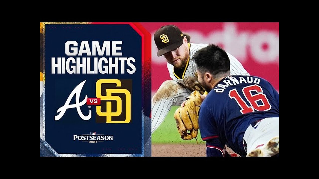 Braves vs. Padres NLWC Game 1 Highlights (10/1/24) | MLB Highlights