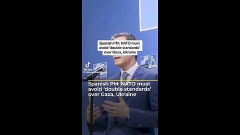 Spain PM Pedro Sanchez calls out to NATO to defend International laws in Gaza just like in Ukraine⏬
