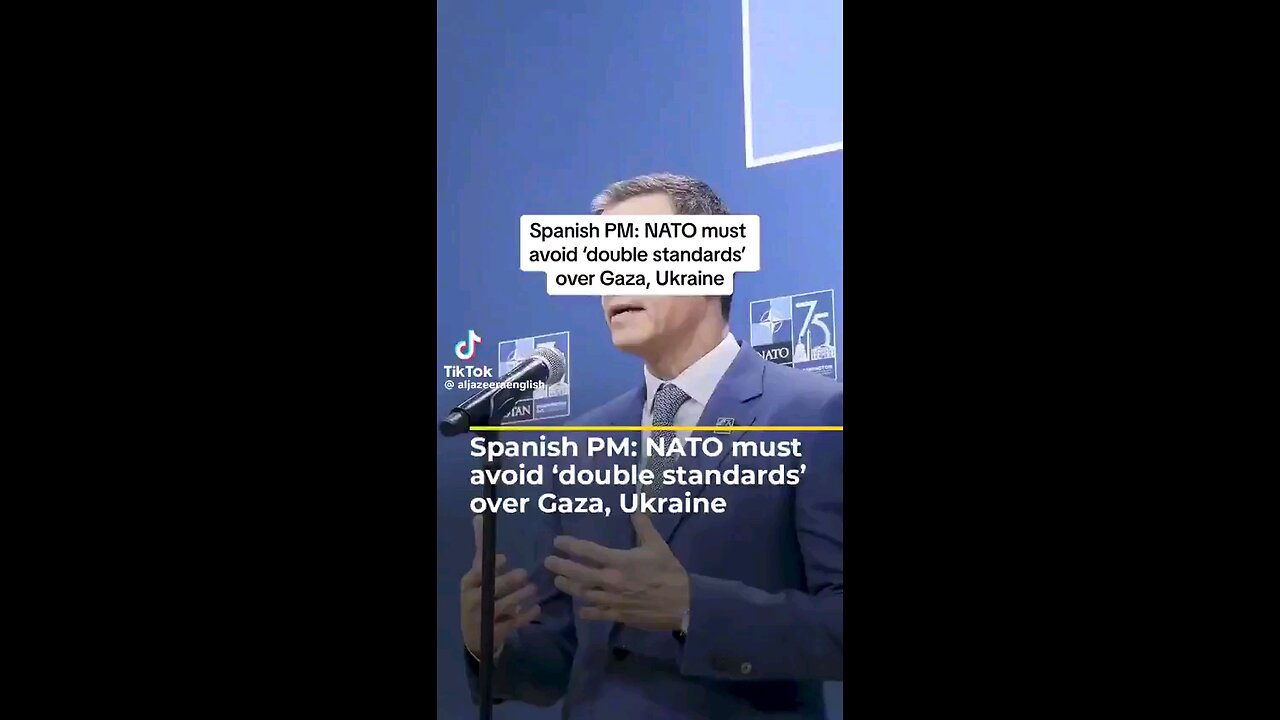 Spain PM Pedro Sanchez calls out to NATO to defend International laws in Gaza just like in Ukraine⏬