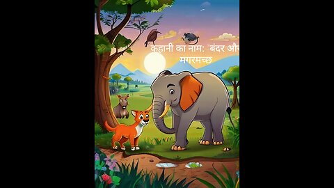 बंदर और मगरमच्छ |MONKEY AND CROCODILE | MORAL STORY| CARTOON STORY