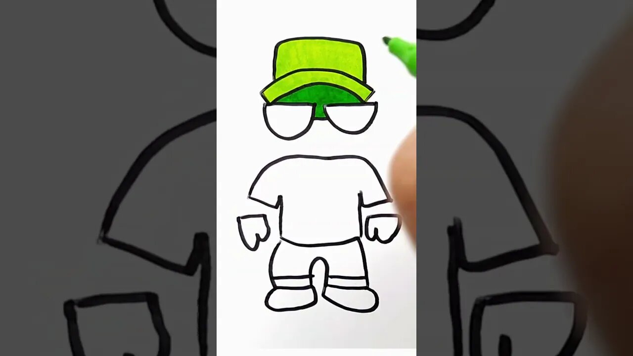 How to draw and paint Mr. Invisible in a fun and easy way #shorts