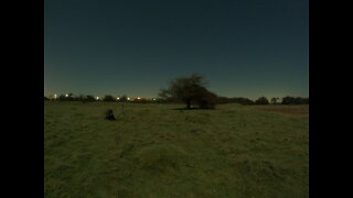 Night hiking next to the sea in the moonlight . Speedlapse. GoPro