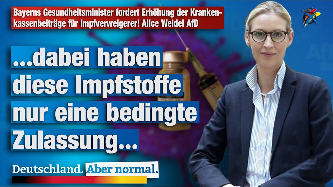Bayerns Gesundheitsminister fordert Erhöhung der Krankenkassenbeiträge für Impfverweigerer AfD