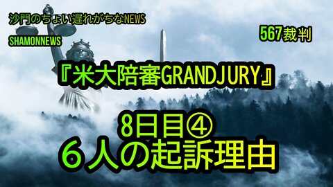 『米大陪審GRANDJURY』最終日8日目④6人の起訴理由(沙門のちょい遅れがちなNEWS)