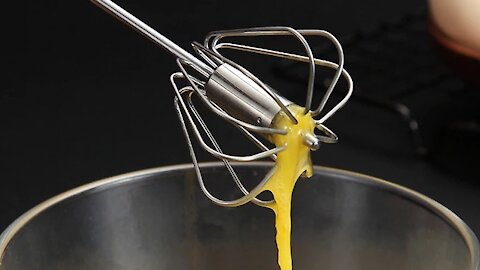 Kitchen Stainless Steel Semi-automatic Egg Milk Beater Whisk Mixer