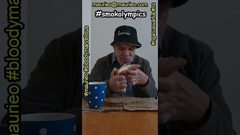 #maurieo #shorts STEAK & KUMARA PIE GOES DOWN WELL AT SMOKOLYMPICS