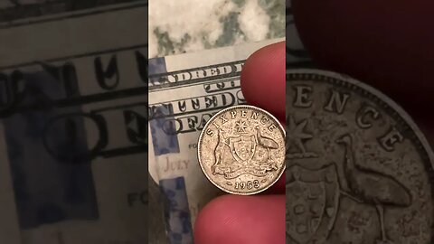 "Sixpence In Her Shoe" Silver Australian Coin