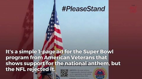 NFL Rejects Super Bowl Ad That Supports Standing For Anthem