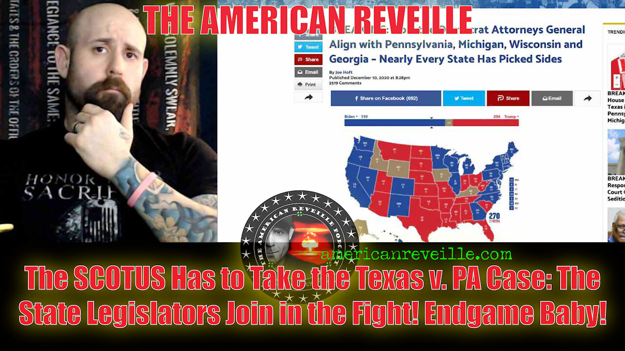 The SCOTUS Has to Take the Texas v. PA Case: The State Legislators Join in the Fight! Endgame Baby!