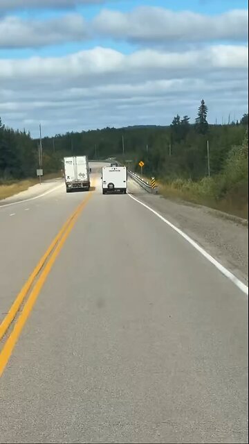Danger driving on Hwy 17 Ontario
