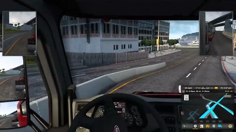 ATS - Hauling a Mix Tank from San Rafael, CA, to Santa Cruz, CA (With commentary.)