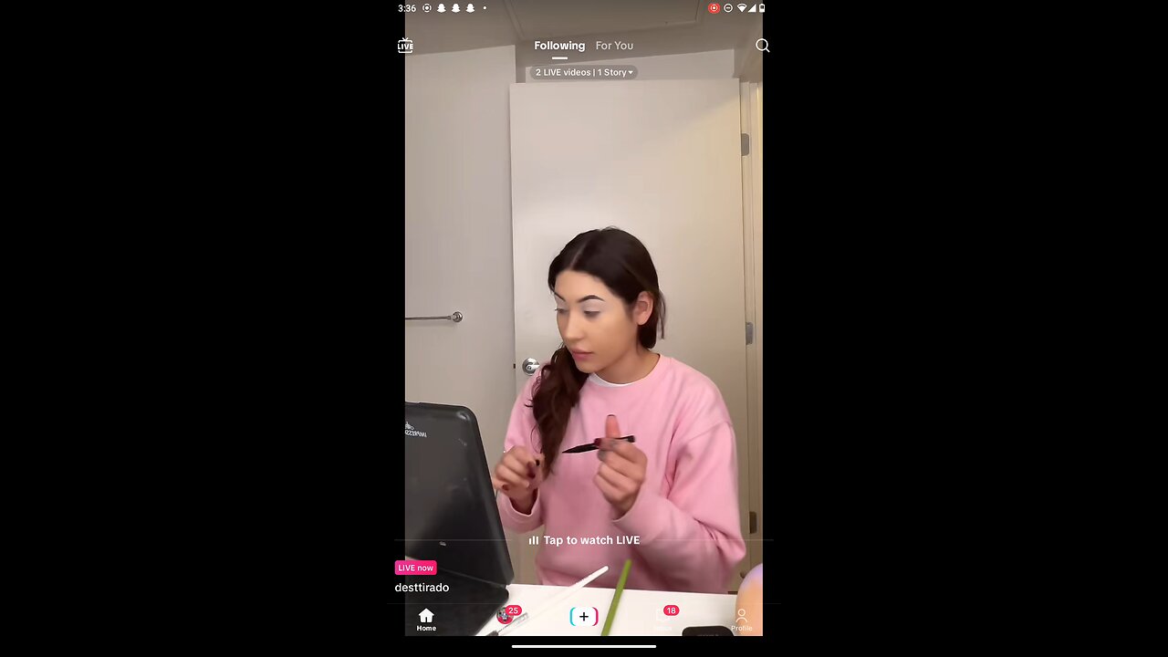 destiny makeup tutorial on TikTok Livestream