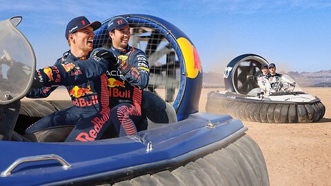 F1 Drivers Drift Hovercraft In The Desert 🇺🇸
