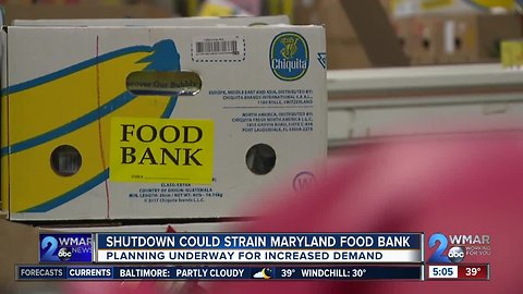 Shutdown could strain Maryland Food Bank