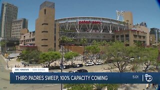 Padres fans excited after third sweep and 100% capacity coming
