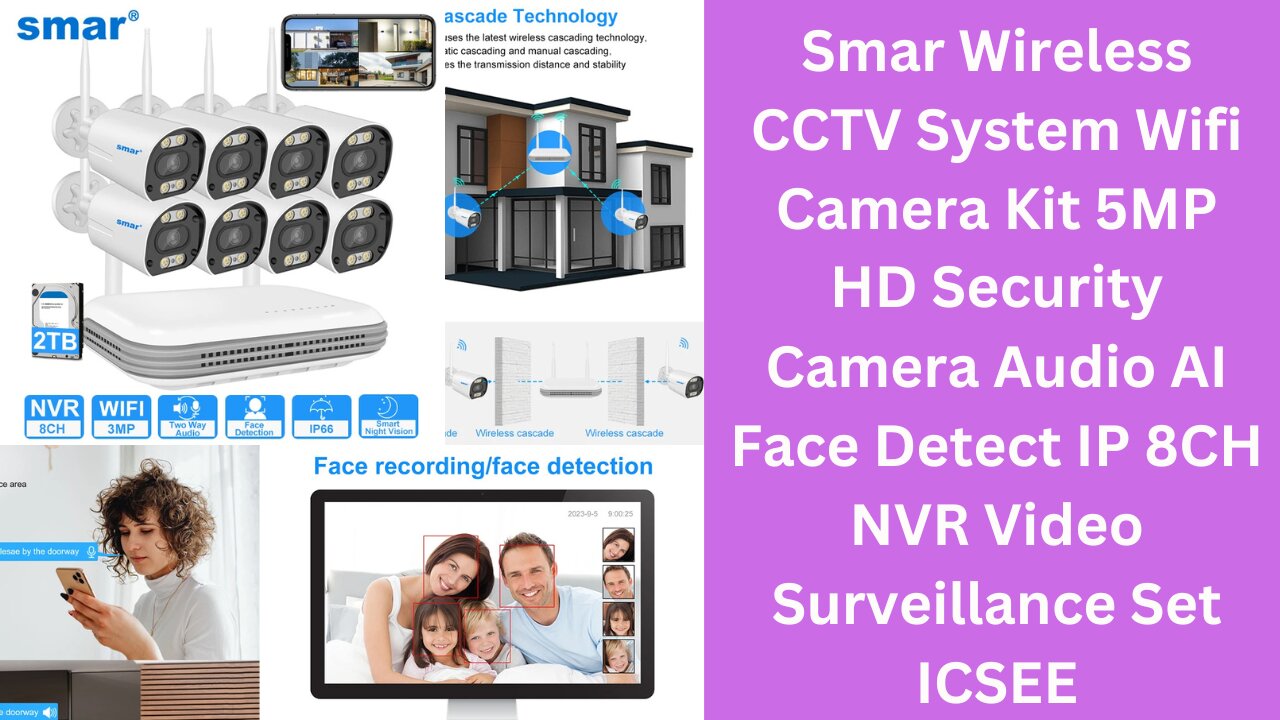 Smar Wireless CCTV System Wifi Camera Kit