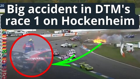 Big accident in DTM's race 1 on Hockenheim