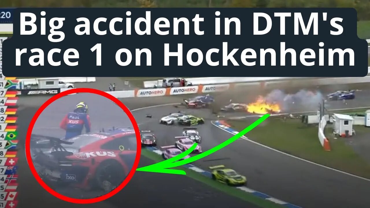 Big accident in DTM's race 1 on Hockenheim