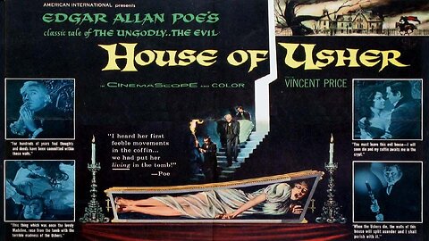 Vincent Price HOUSE OF USHER 1960 Corman's 1st Adaptation of a Poe Story FULL MOVIE HD & W.S