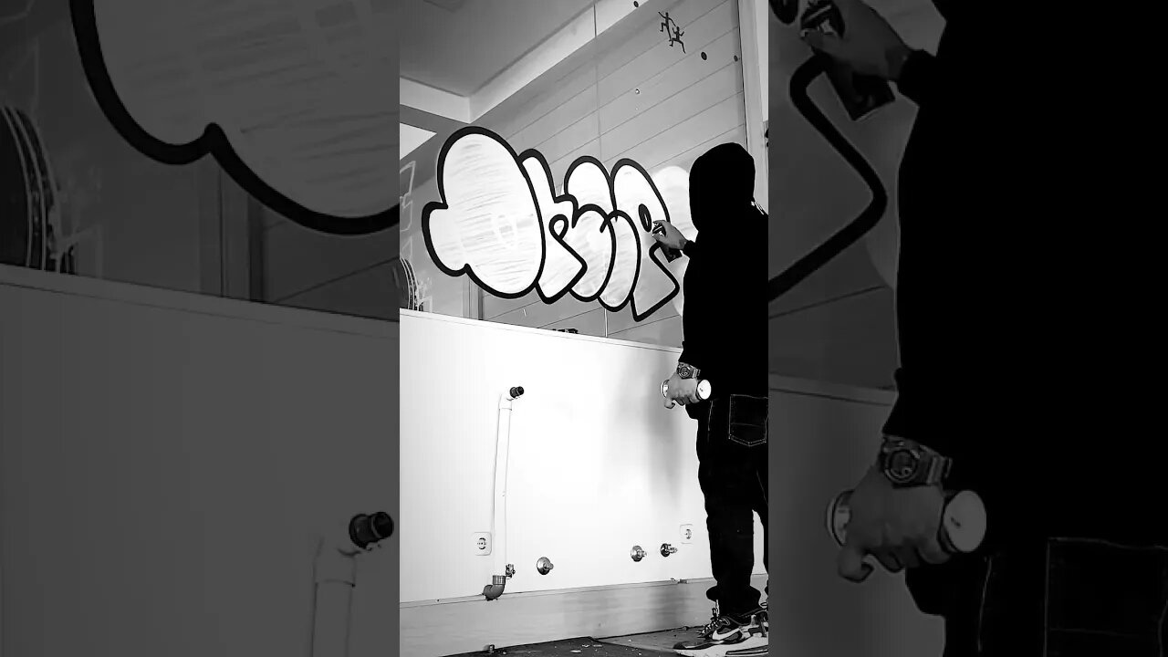SMOOTH GRAFFITI THROWIE #graffiti #throwup #graffitiart #shorts