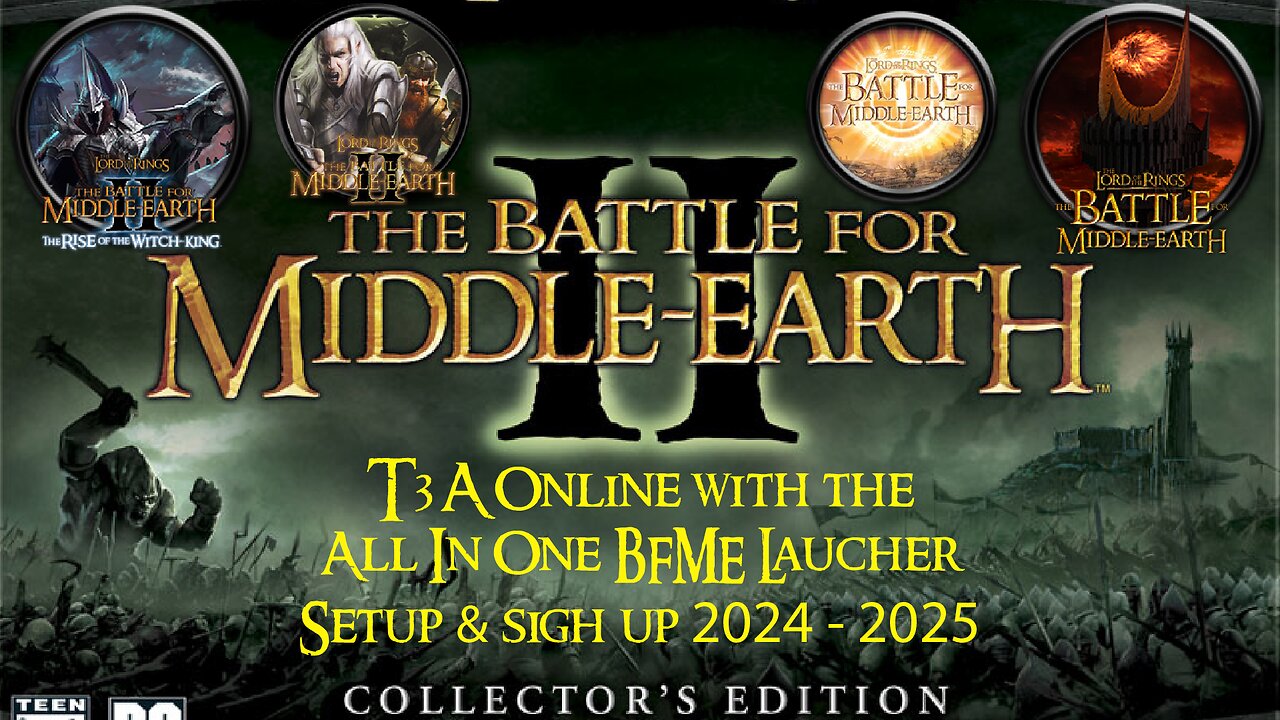 T3A Online Using the ALL IN ONE BFME LAUNCHER Setup & sigh up. Battle for Middle Earth 1 & 2 Guide