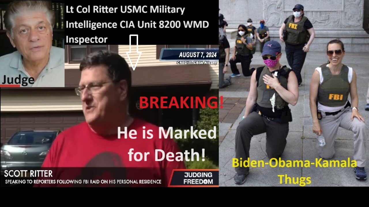 LT Col Ritter’s Home Raided by Biden-Obama-Kamala Thugs and Chimps. They Marked Him For Death!