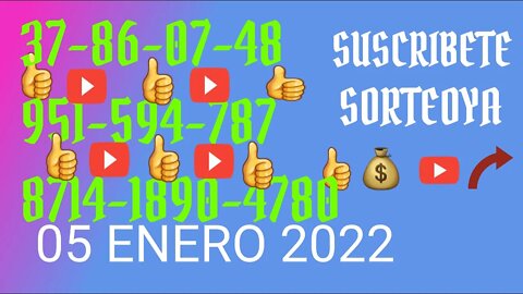 SORTEOYA NUMERO PROBABLE 5 ENERO 2022