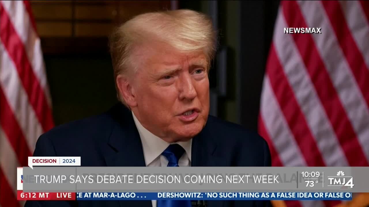 Trump says decision on first GOP presidential primary debate coming next week