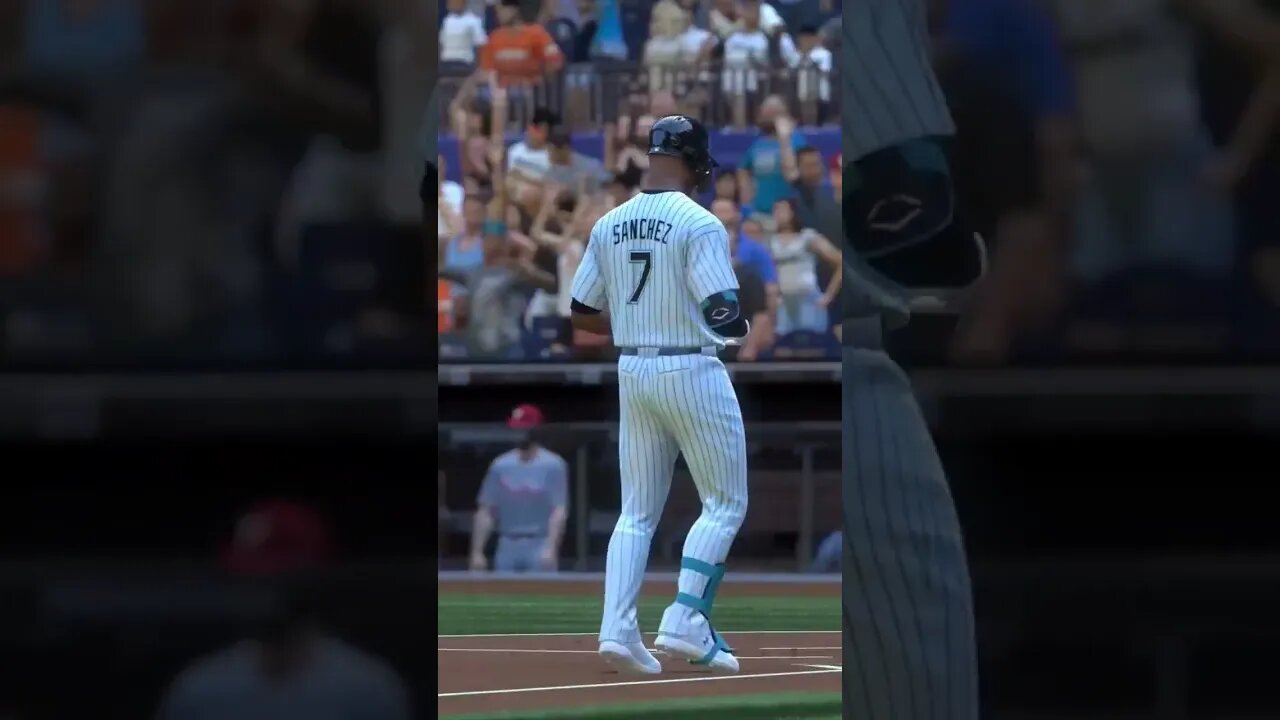 Towering shot #mlbtheshow23gameplay #gaming #ps5 #mlb #miamimarlins #phillies