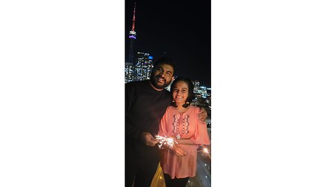 happy diwali in canada with sumit and dimpal