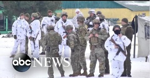 American soldiers training with Ukrainian troops l GMA