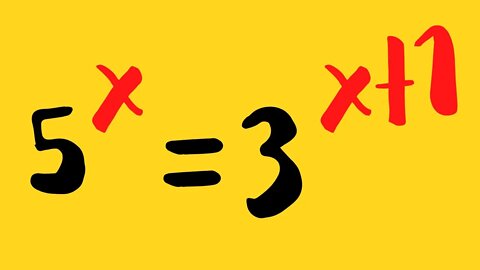 COMO RESOLVER EQUAÇÃO EXPONENCIAL | 5^x=3^{ x+1} | @Professor Theago