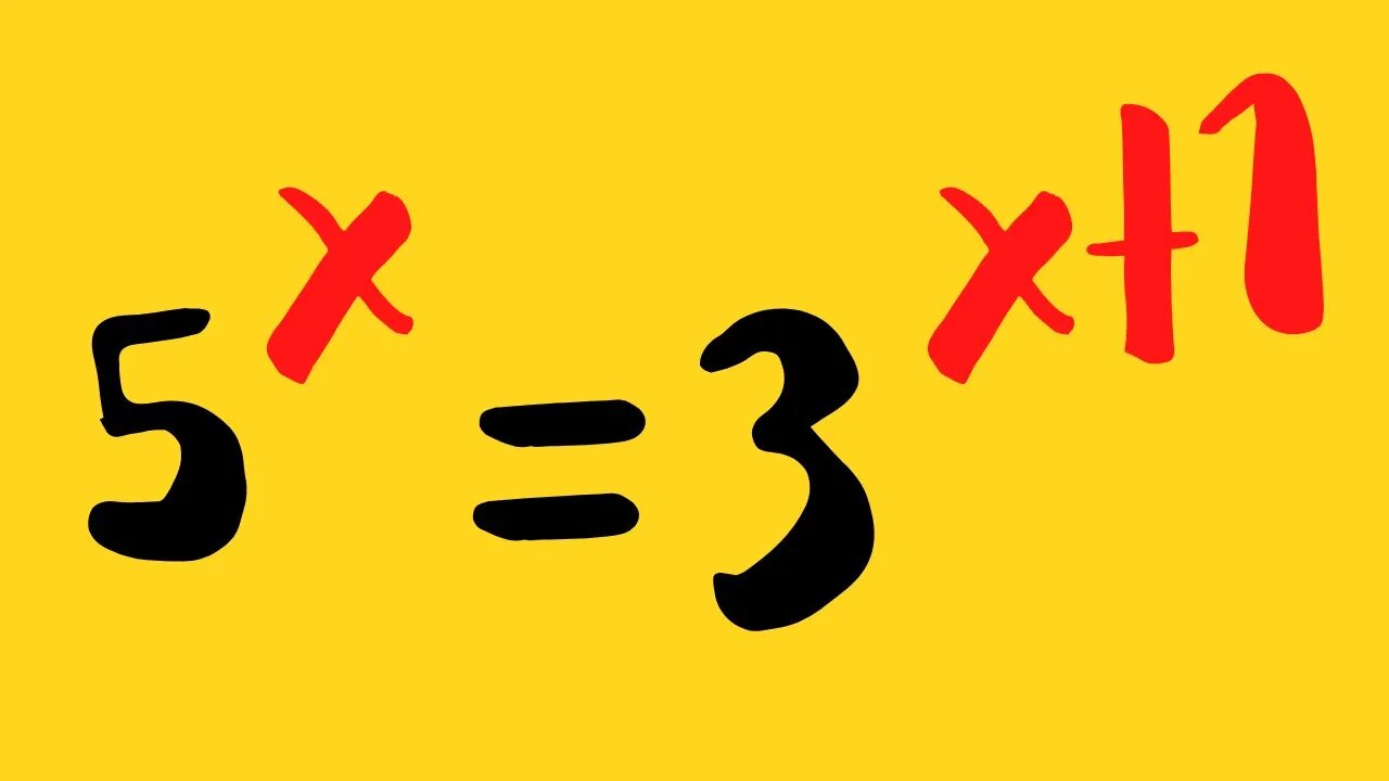 COMO RESOLVER EQUAÇÃO EXPONENCIAL | 5^x=3^{ x+1} | @Professor Theago