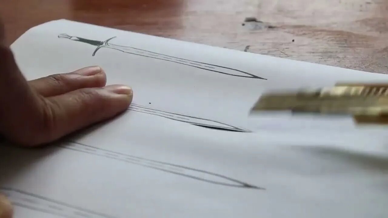 I turn gold nugget into a mini sword - small sword making-7