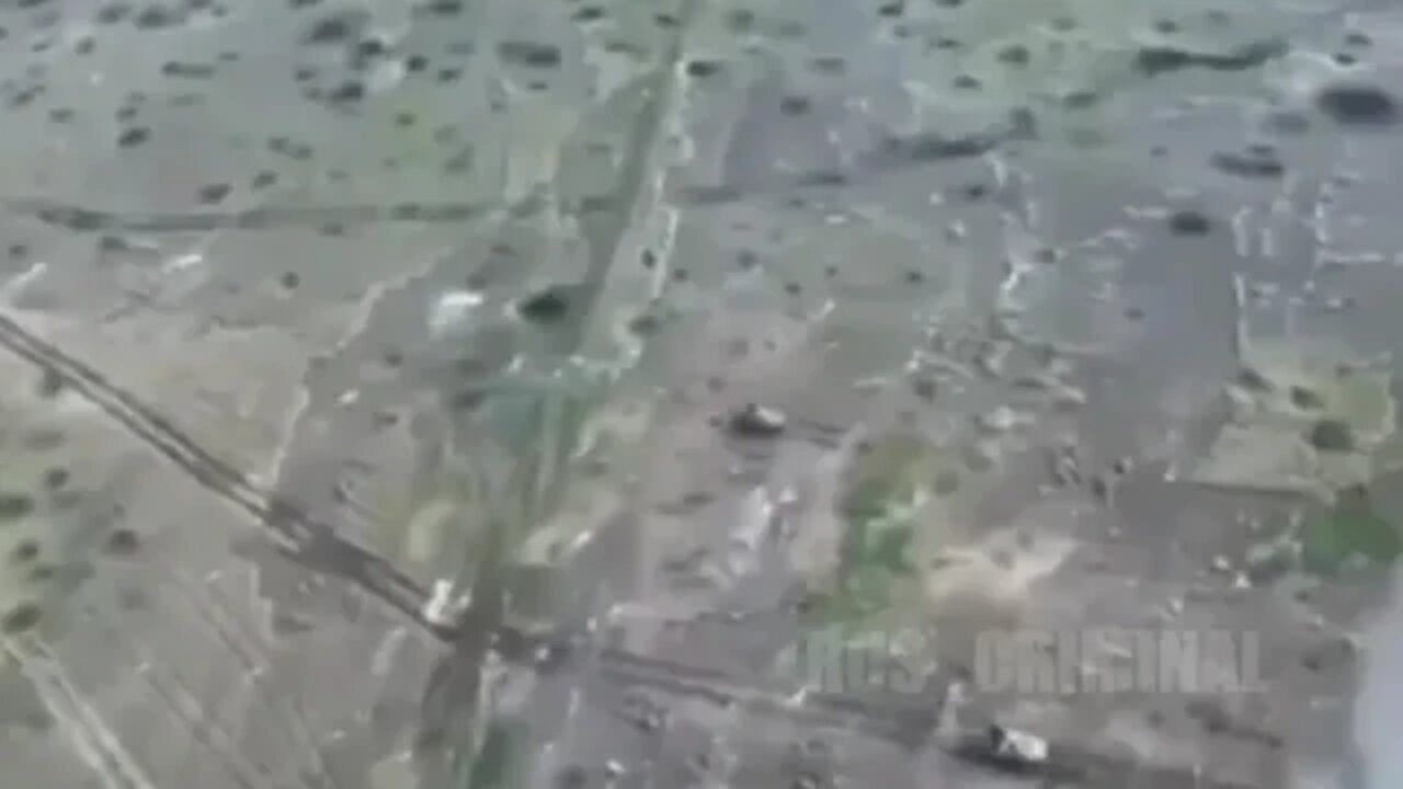 A powerful strike of the Russian Armed Forces on a column of APU vehicles