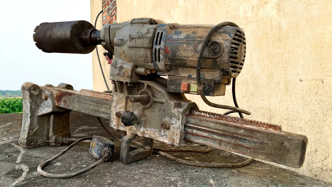 Restoration of old giant concrete drill | Restore to regain gutted concrete drilling function