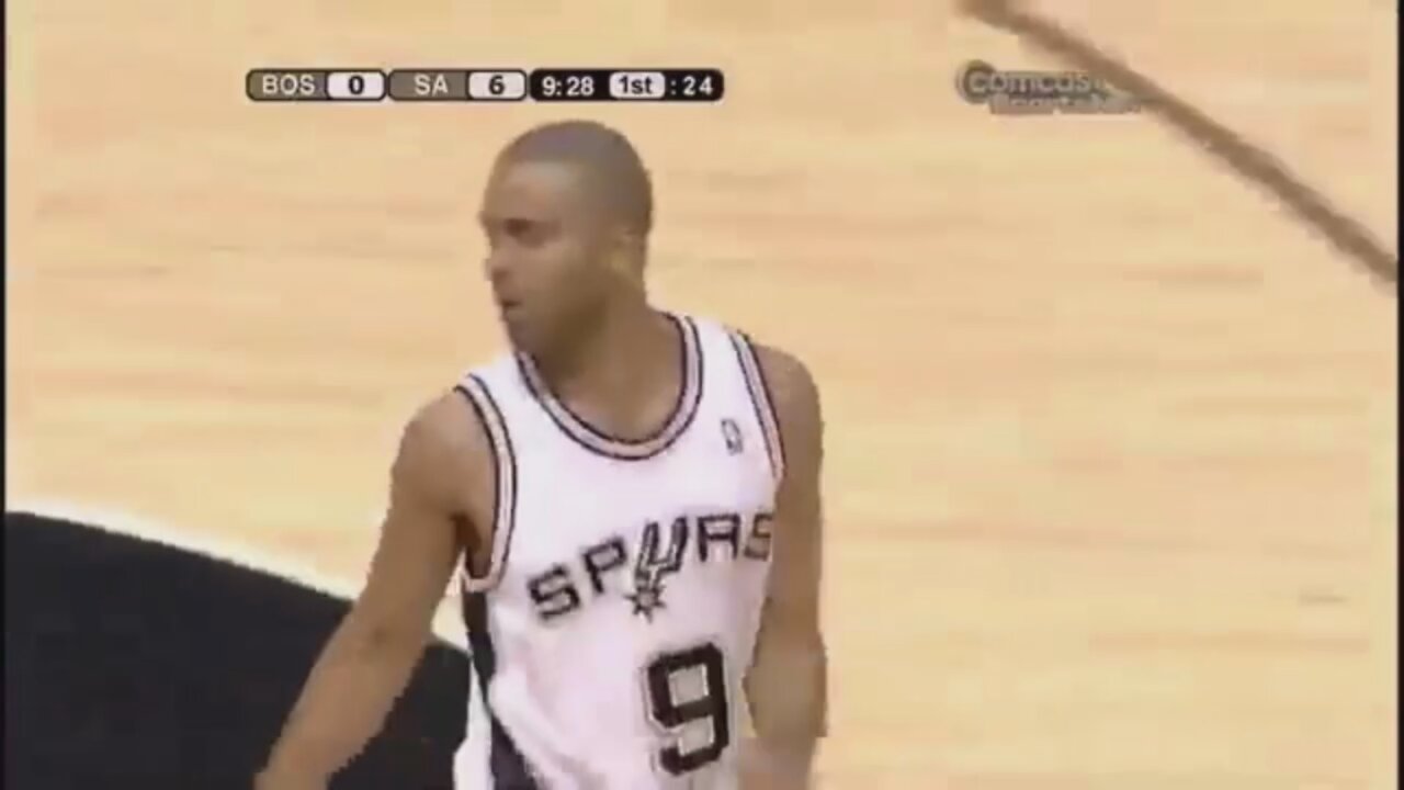 Tony Parker 17 Points 8 Ast Vs. Celtics, 2007-08.
