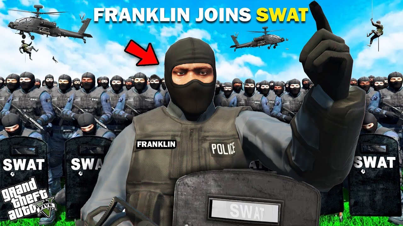 GTA 5 FRANKLIN JOINED THE SWAT TEAM OF LOS SANTOS