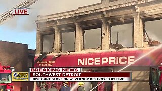 Discount Store in Detroit Destroyed By Fire