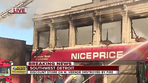 Discount Store in Detroit Destroyed By Fire