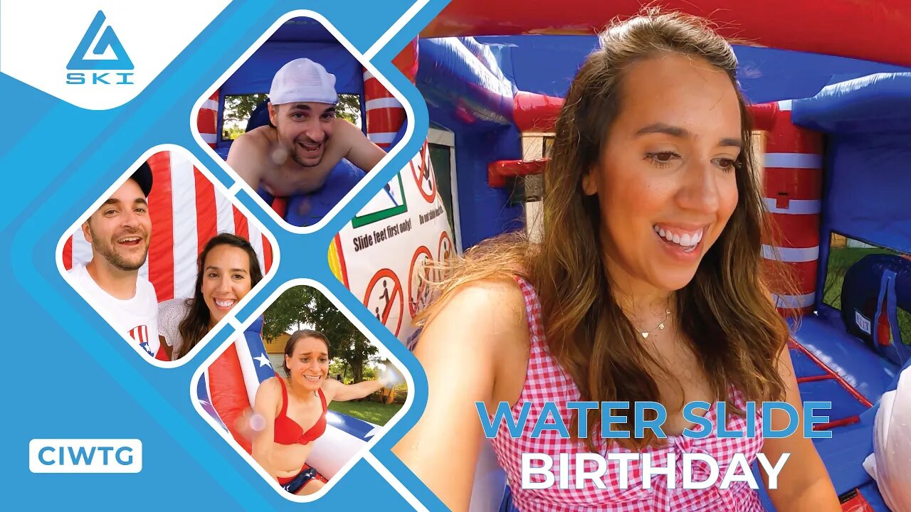 #shorts WATER SLIDE BIRTHDAY // FAMILY VLOG // MOM GOES DOWN WATERSLIDE