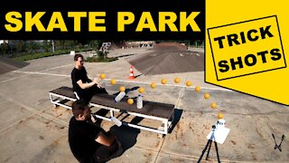 SKATE PARK TRICK SHOTS | Exact Guys