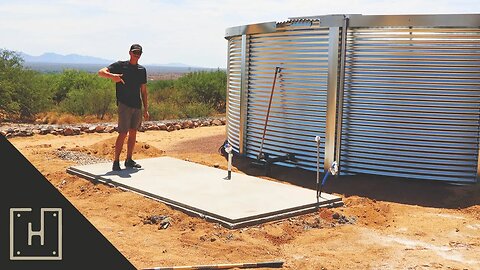 RAINWATER PUMP HOUSE FOR 28,000 GALLON WATER TANK - Slab (Part 1)