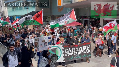 March for for Yemen, Lebanon and Palestine, High Street Cardiff