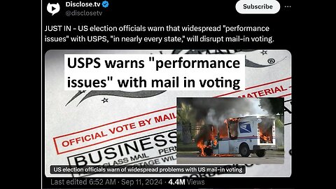 USPS warns “performance issues” will disrupt mail in voting